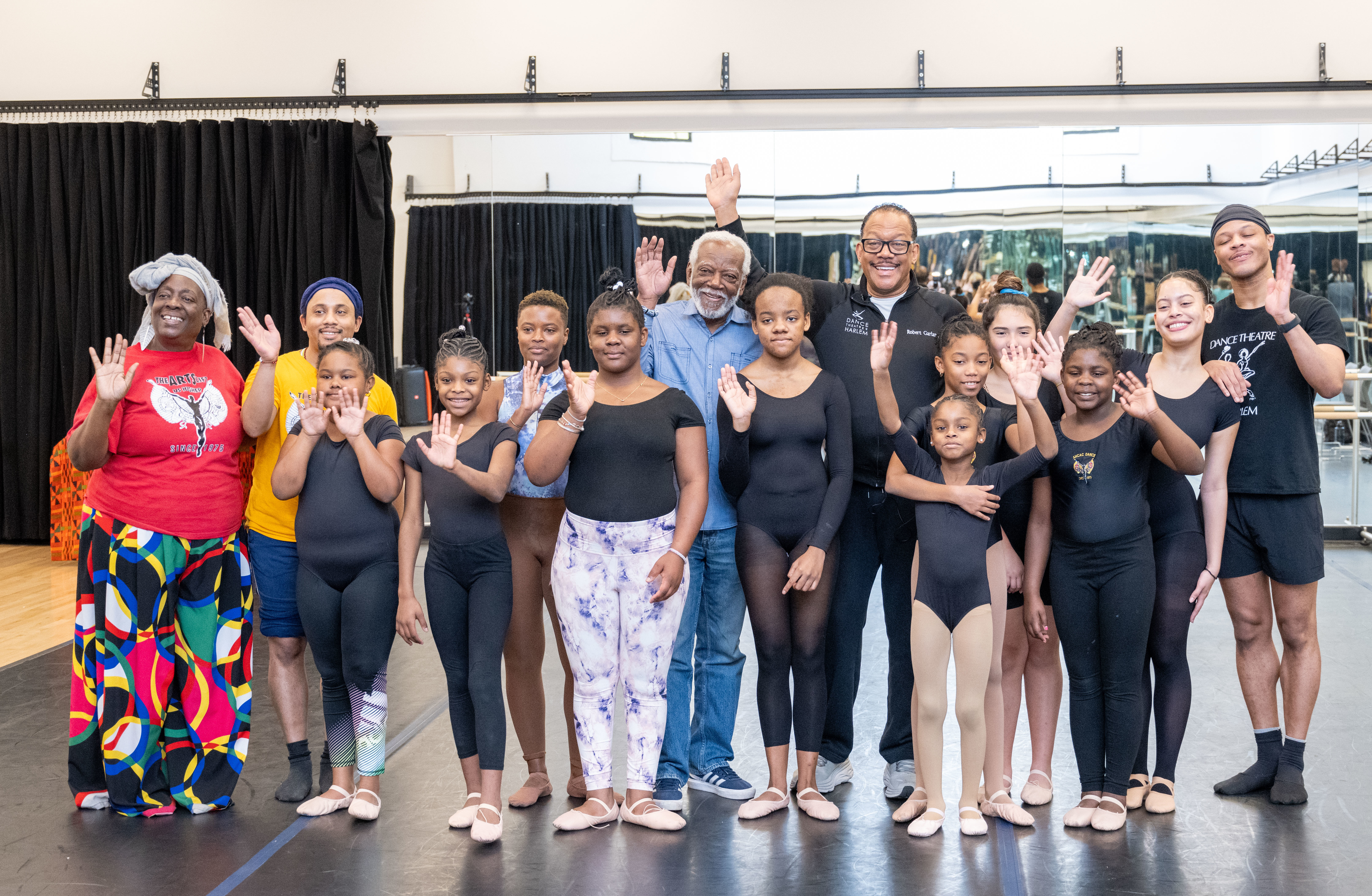 Marshall L. Davis with dance students at African Heritage Cultural Arts Center. 